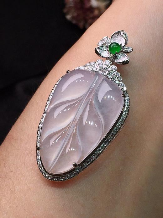 叶子翡翠吊坠 商品图0