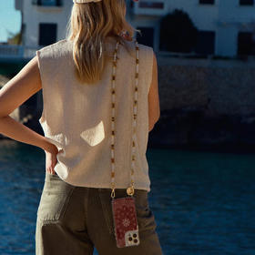 订购8周到｜La Coque Française-Joy White-玛瑙棕色 长款 手机链［法国设计师］