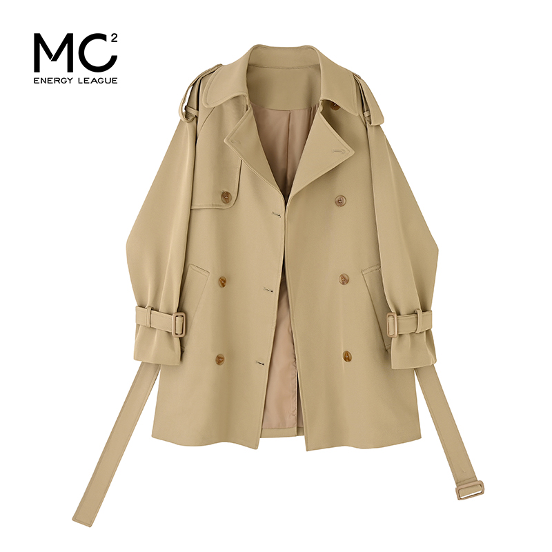 韩版修身英伦风小个子短风衣F4232602