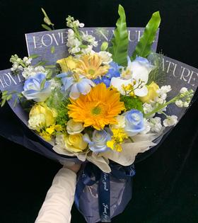 深海梦境--撞色系向日葵花束