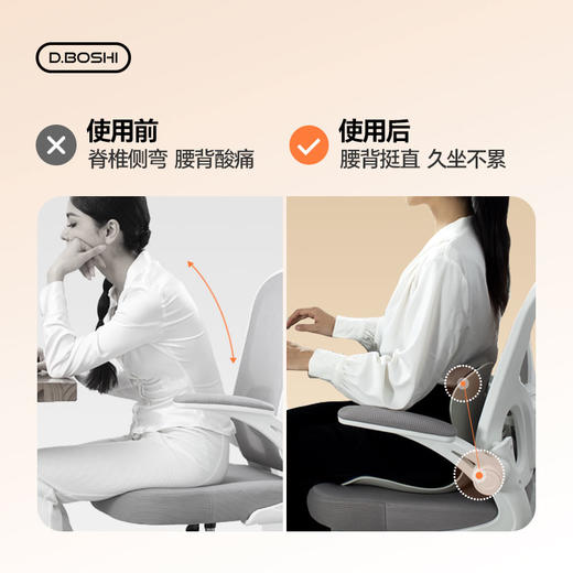 【护腰矫姿 久坐不累】顶博士 护腰坐垫经典款B 人体工学设计 分区释压 防驼矫姿 保护脊椎 缓解腰酸背痛 肩脊僵硬 释放久坐压力 不挑场景 商品图1