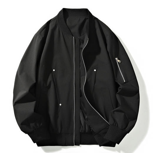 【特大码】【新款DJR】大依优型大码棒球领夹克加肥加大休闲胖子宽松外套上衣男装潮流 商品图3