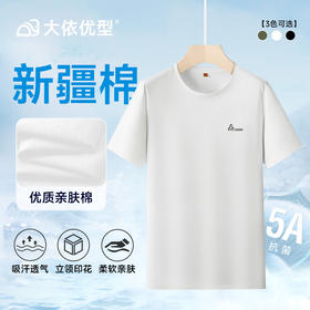 【DDP】大依优型大码短袖T恤简约百搭棉质圆领男加肥大码汗衫夏季新款休闲半袖