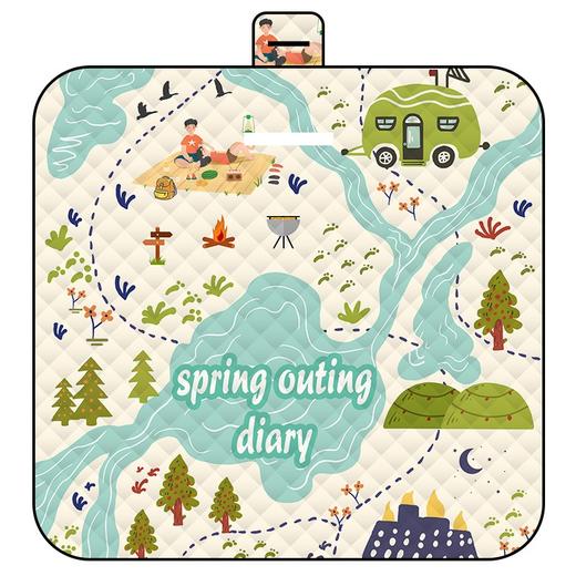 【户外好物丨华小贝多功能户外露营毯&三层加厚防水野餐垫】选用棉纱材质，民族风复古针织图案，流苏边设计精致美观，造型百搭。三层棉加厚野餐垫，采用210D面料，隔潮透气易打理，平整厚实还舒适，多场景可用 商品图7