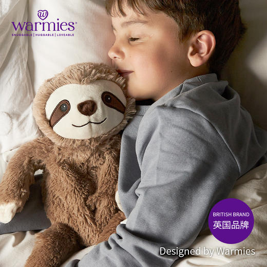 英国warmies 树懒瓦姆安抚玩偶公仔送礼毛绒可加热抱枕 商品图1