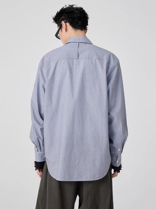 Simple Project/Y2550/条纹半拉链衬衫 商品图3