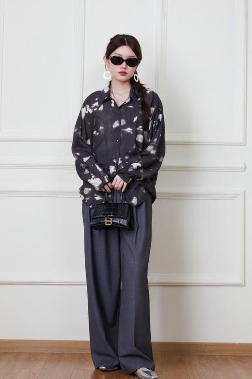 ANSUABEL 休闲随性黑色印花衬衫 20162 商品图4