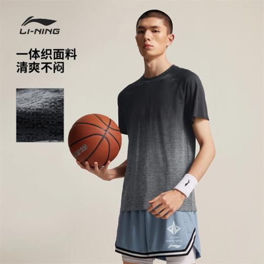 【M/L/3XL断码】李宁吉米巴特勒专业篮球系列男子一体织修身短袖T恤ATSV049【库存有限，如无货将做退款，介意慎拍！】 商品图0