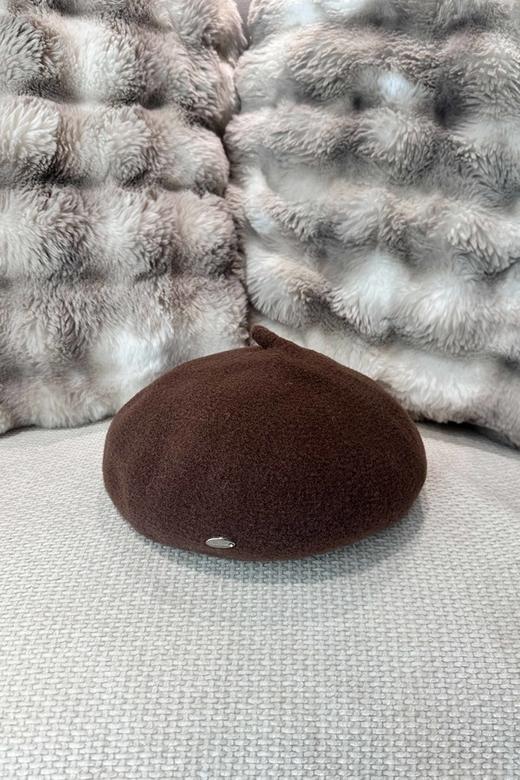 Say Something 文艺范棕色简约贝雷帽 21270 商品图1