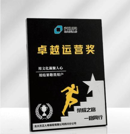 磨砂黑色铝片授权牌 商品图0