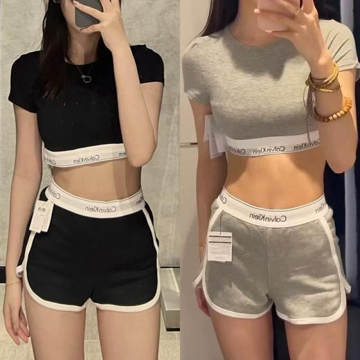 原单正品 2025新品CK体恤式内搭内衣休闲运动套装

黑色灰色，尺码S M L 商品图11