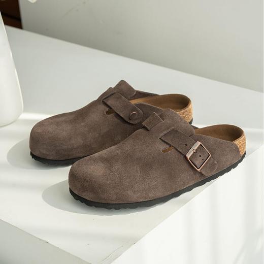 【BTPJ-22047-1（半拖）】❗明星高圆圆同款❗SaCha马卡龙色系勃肯鞋合集✅高档牛皮鞋面，单层厚度2.5-2.8mm ✅橡胶软木颗粒脚床，柔软轻盈 ✅EVA高密度发泡大底，防滑耐磨 商品图2