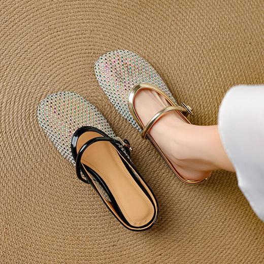 【预售5天】彩色水钻镂空凉拖鞋，内增高包头拖凉鞋NJMK&K1526 商品图2