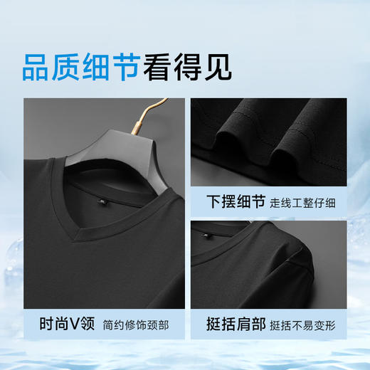 【索罗娜棉】【DDA】大依优型大码V领短袖T恤夏季半袖加肥加大码短袖上衣胖子男士潮流 商品图3