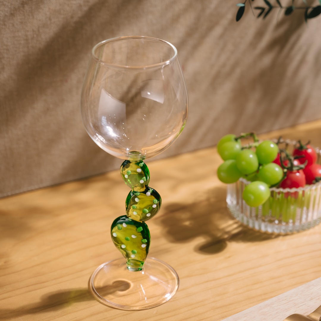 ICHENDORF 意大利进口手工立体花型仙人掌系列耐热玻璃水杯【本商品不支持用券】