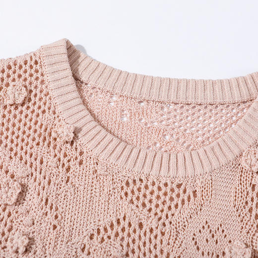 谜底针织衫无袖女2025夏季新品复古文艺合身H型短毛衣252MZ0856 商品图3