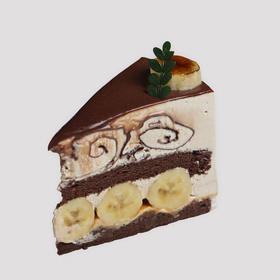 巧克力焦糖香蕉千层奶油切块