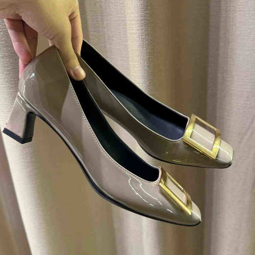 顺丰包邮洛诗琳11436洛诗琳春夏新款经典方扣百搭单鞋3126916 商品图4