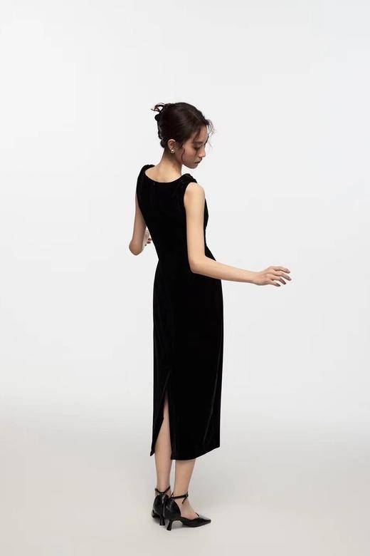 Kai & Kiera 黑色丝绒V领礼服连衣裙 20115 商品图8