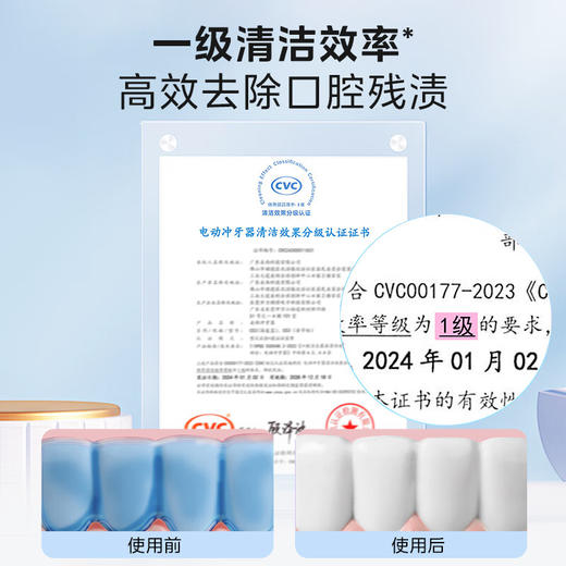 美的冲牙器_CS3香芋粉/海盐蓝 商品图3