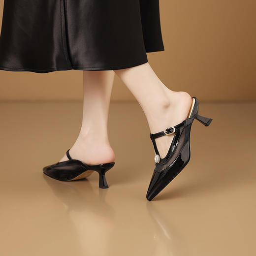 【预售5天】时尚气质尖头，半拖鞋低跟包头拖HY&H3652 商品图4