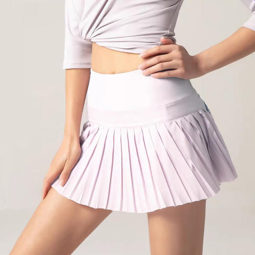 跃牌（呗咪纷纷系列）夏季褶皱裙裤运动跑步女生短裤假两件半身裙INS运动网球裙H09 商品图0