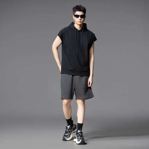 PINLI品立2025夏季新款男士连帽无袖背心美式潮牌宽松休闲上衣GD252114305 商品图2