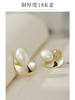 Oflye潮流饰品  欧美金属圆片珍珠耳钉新款潮小众设计感高级轻奢气质耳坠女 商品缩略图1