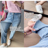 2025春夏新款法棍牛仔裤！女款莱卡四面弹薄款毛边九分裤！ 商品缩略图1