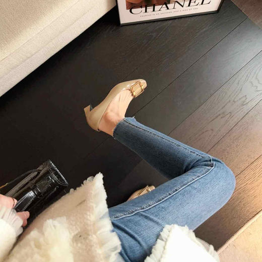 顺丰包邮洛诗琳11436洛诗琳春夏新款经典方扣百搭单鞋3126916 商品图1