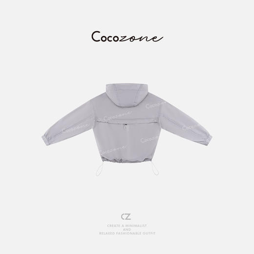 COCO ZONE 刘一一 25春季新款通勤风连帽撞色拉链外套CD2A0794 商品图1