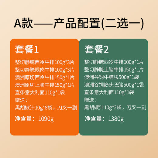 晶牧牛排礼盒398型【卡券/实物】 商品图1