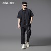 PINLI品立2025夏季新款男士拼接设计感九分裤潮牌百搭宽松休闲裤B252117041 商品缩略图1