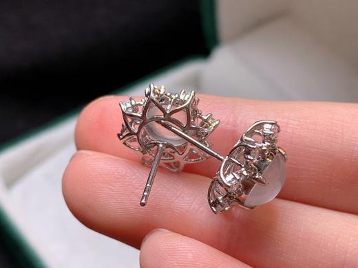 蛋面翡翠耳钉 商品图4