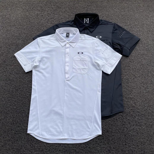 正品日单奥克利男款高尔夫体恤，快干透气，只有深蓝色M L 白色M 各几件。
M 胸围 96，L 胸围102 商品图0