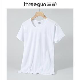 Threegun三枪 舒肤棉精漂汗布圆领男衫-23759A011