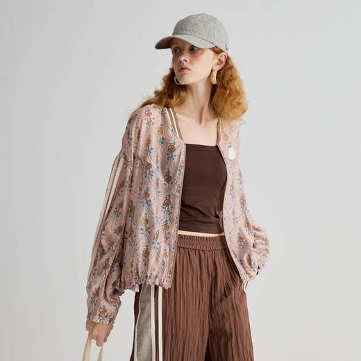 谜底外套长袖女2025夏新品复古风度假大廓形H型中长外套252MW0584 商品图0