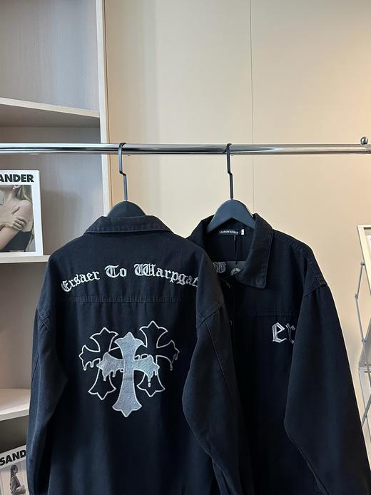 克罗心重工刺绣水洗做旧牛仔夹克外套 商品图2