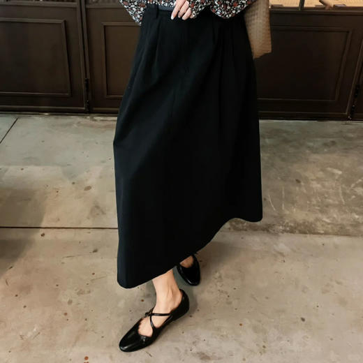 ROAADN 复古法式杏仁头羊皮交叉带内增高玛丽珍女鞋 511 商品图4