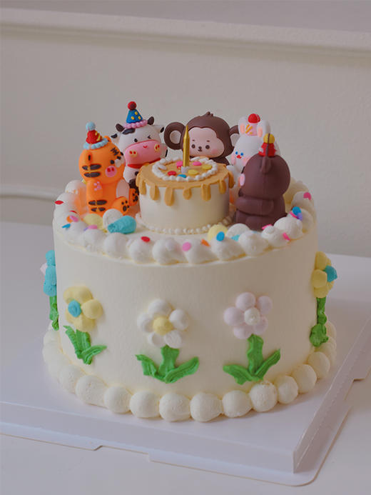 生肖动物派对 - 千层生日蛋糕 商品图1