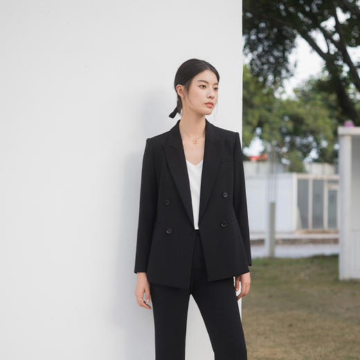 IWY/优雅黑色西装套装女气质女神范主持人上镜装职业售楼部工作服通勤 C14214+P34214 商品图0