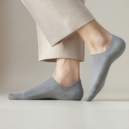 日式无印男士短款船袜良品春夏抽条防臭吸汗防滑袜 A-4594 商品图6