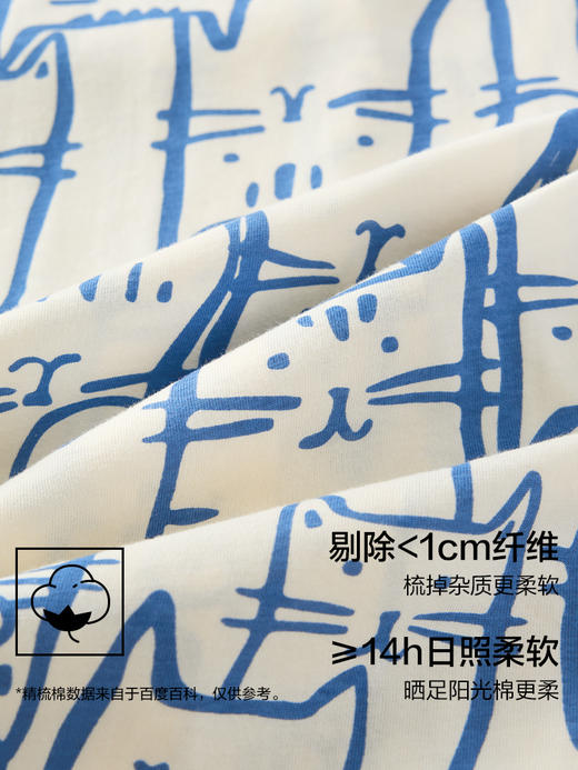 【5A抑菌 100%棉】【M-2XL】【有棵树】女士翻领长袖开衫纯棉家居服套装 商品图7