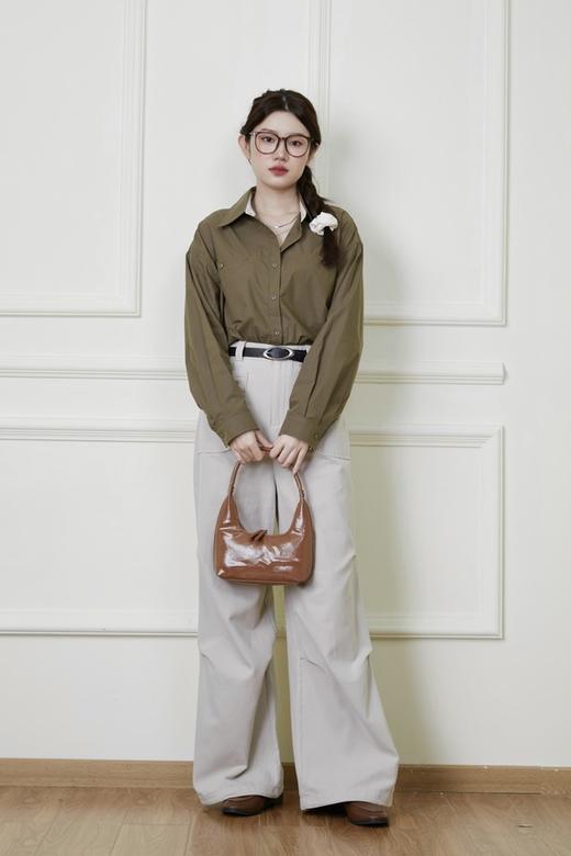 WHO KNOWS 宽松休闲褶饰阔腿裤 20111 商品图1