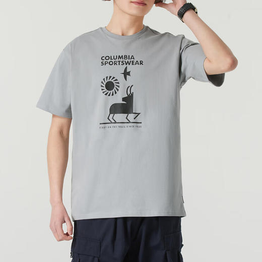 哥伦比亚男式经典印花短袖T恤AE2306 商品图0