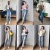 2025春夏新款法棍牛仔裤！女款莱卡四面弹薄款毛边九分裤！ 商品缩略图3