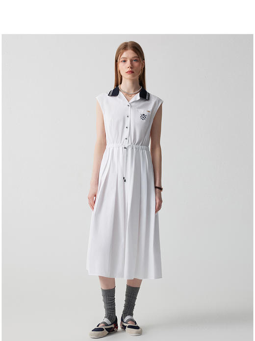 Teenie Weenie小熊字母连衣裙女夏季女长裙TTOW252402W 商品图2