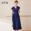 【复古牛仔V领长裙】EITIE爱特爱温柔腰封显瘦连衣裙2025夏季新款B2507638 商品缩略图0