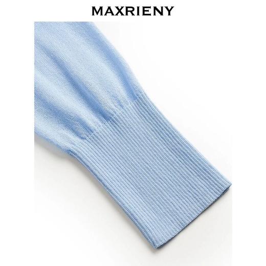 MAXRIENY【商场同款】2025春季新款设计感刺绣提花修身针织衫上衣(货号:MC85SW056) 商品图3