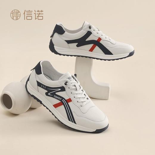 信诺真皮舒适休闲运动耐磨阿甘鞋2025年春秋季新款时尚男鞋德训鞋\\Server\e\25年所有款\25L\圆圆\N5C063-41 商品图6